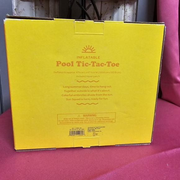 Inflatable Swimming Pool Tic-Tac-Toe Kids Party Game 3 Ft 10 IN Long NIB Summer - Picture 4 of 8